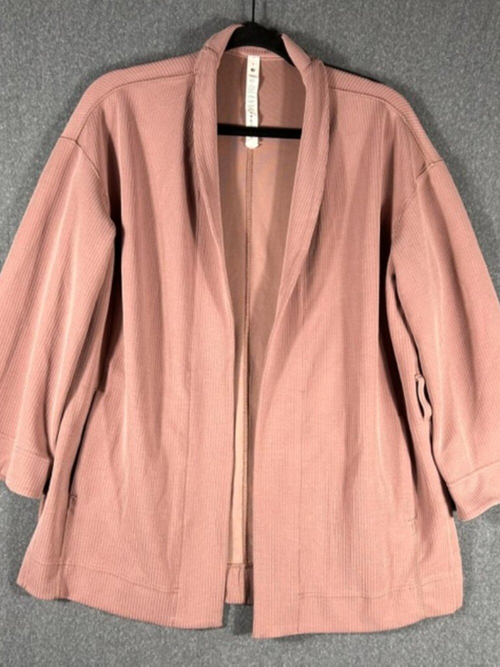 Lululemon Ribbed Soft Streme Cardigan Womens Sz 4 Twilight Rose Belted Wrap